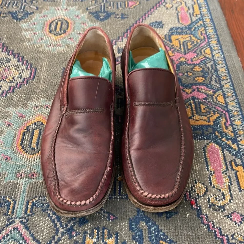 Bruno Magli Italian leather slip on dress loafers sz 8
